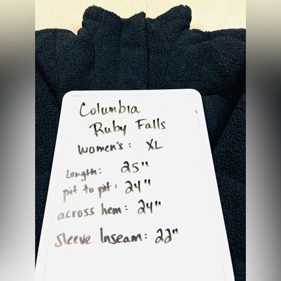 Columbia Ruby Falls Women’s Size XL Black Sherpa Down Puffer Winter Jacket NWT - Picture 8 of 12